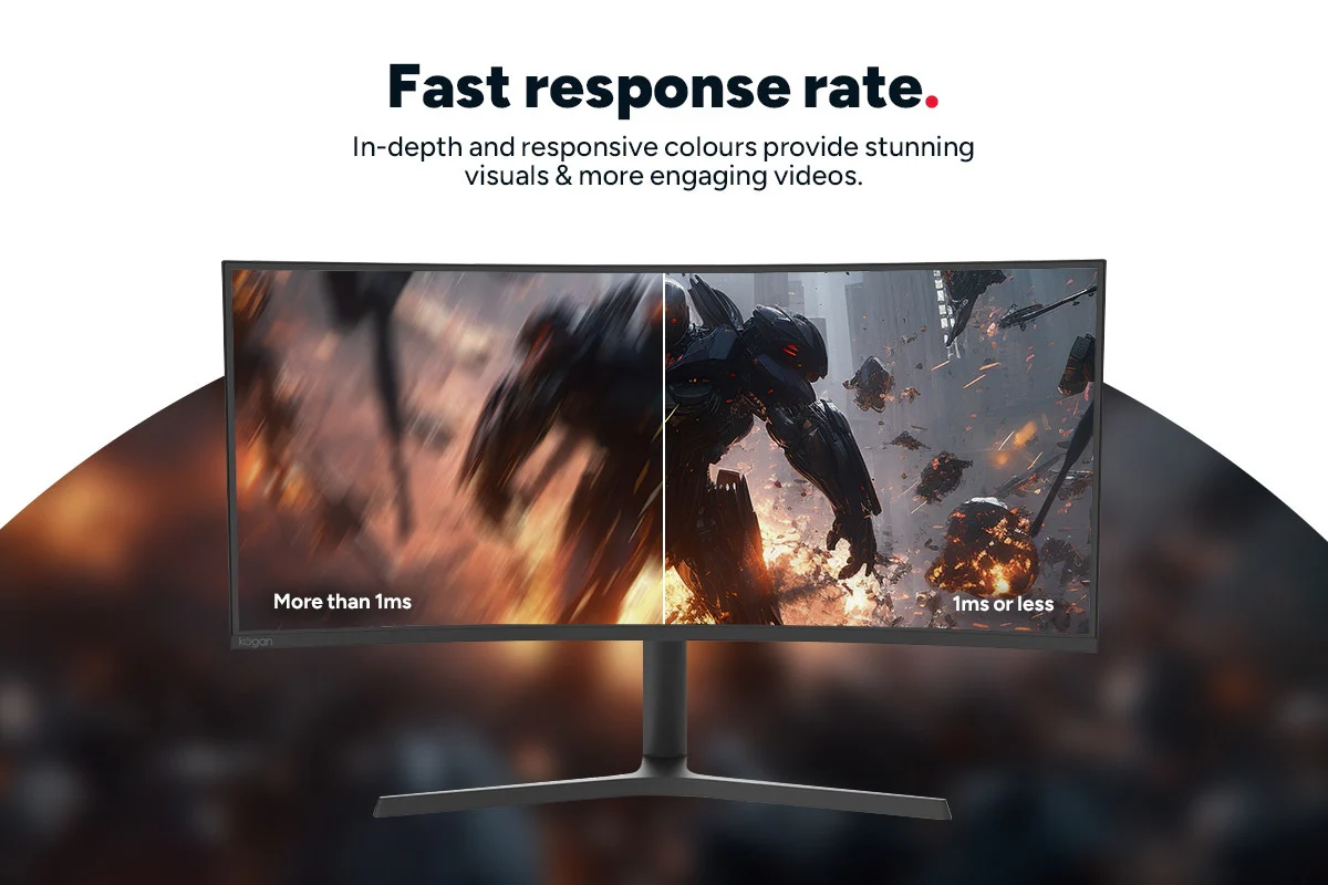 Kogan Infinity 34" Curved WQHD 180Hz USB-C Monitor for Gaming & Work - Image 3