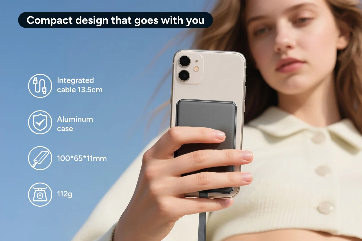 Kogan MagPulse 5000mAh Ultra Thin MagSafe Power Bank - Fast Charging - Image 9