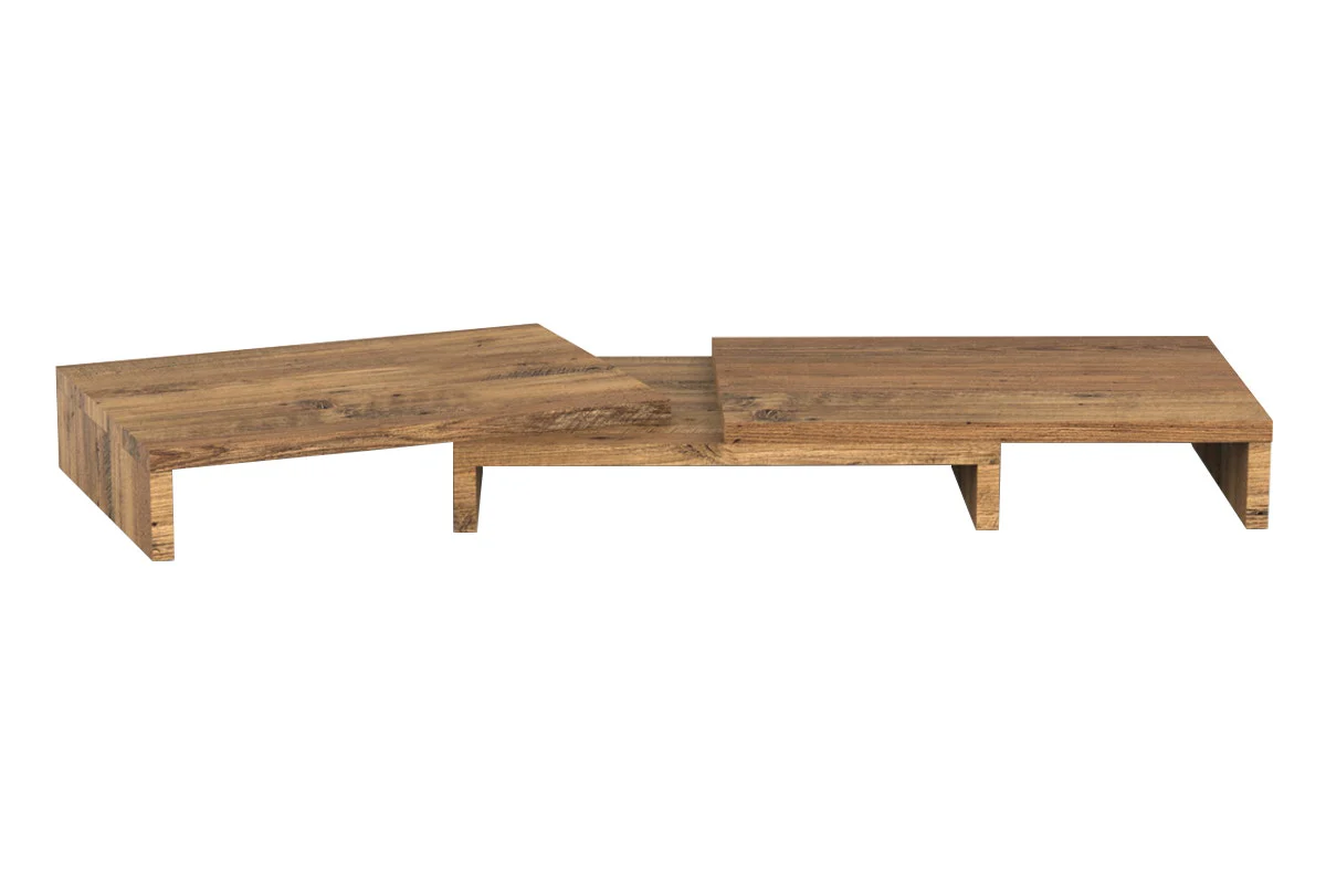 Kogan Modern Dual Monitor & Laptop Stand - Adjustable Dark Walnut - Image 10