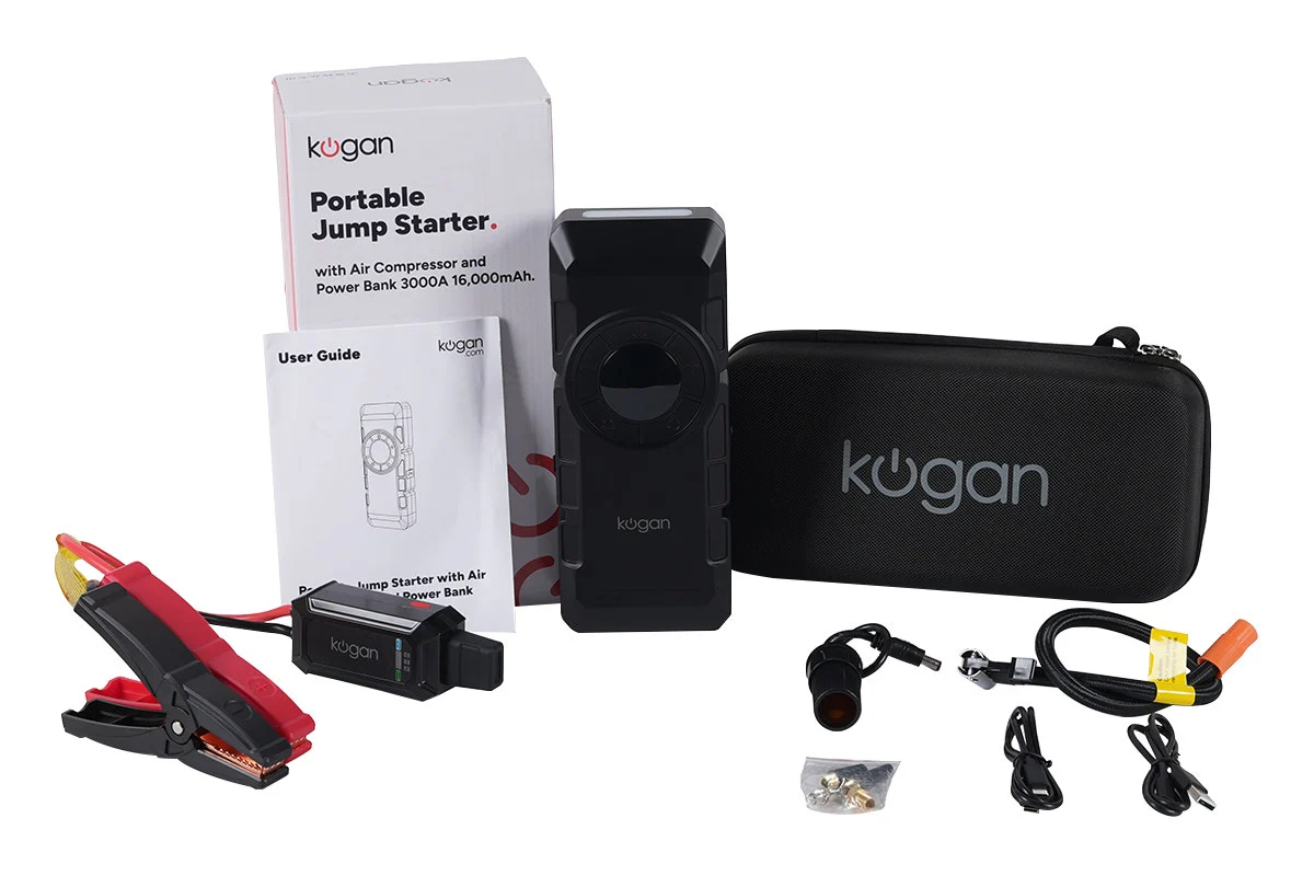 Kogan Portable 4-in-1 Jump Starter, Air Compressor & Power Bank 3000A - Image 17