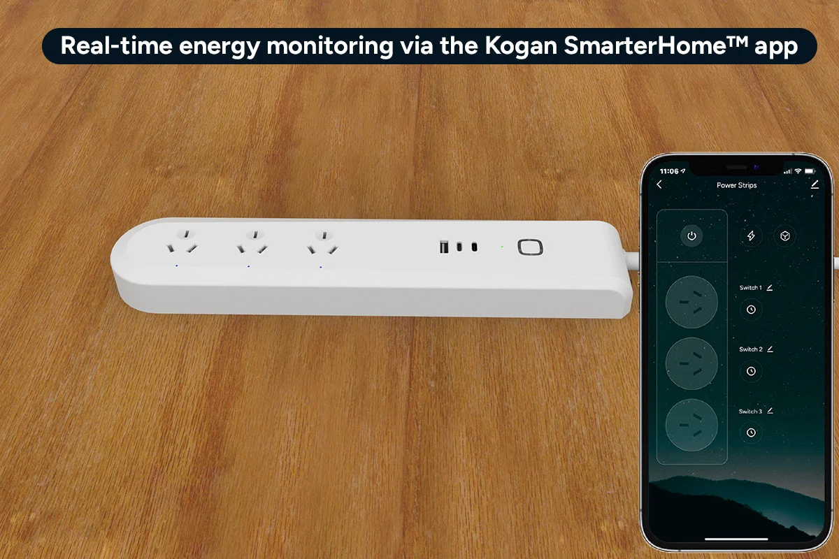 Kogan SmarterHome™ 30W PD Smart Power Board with Energy Monitoring - Image 3