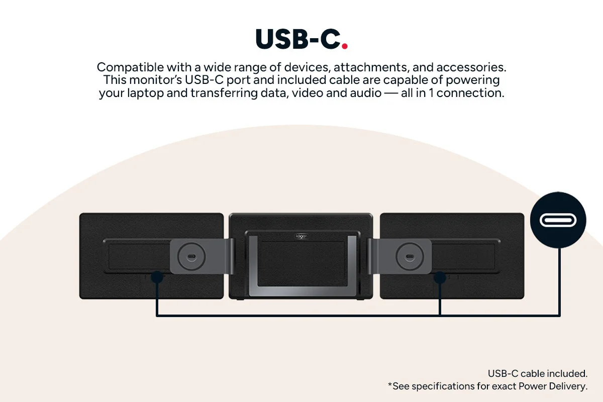 Kogan XPRESSO 16" Detachable Dual Screen USB-C Portable Monitors - Image 3