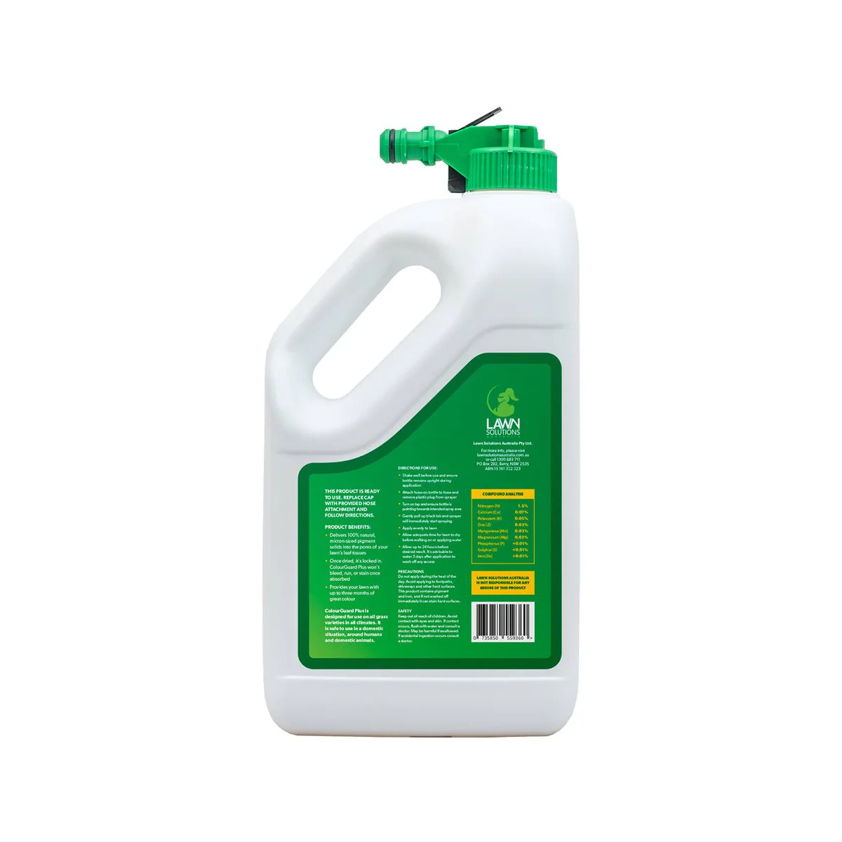 Lawn Solutions Australia Colourguard Plus Liquid Fertiliser 2L - Natural Grass Pigment - Year-Round Use - Image 2