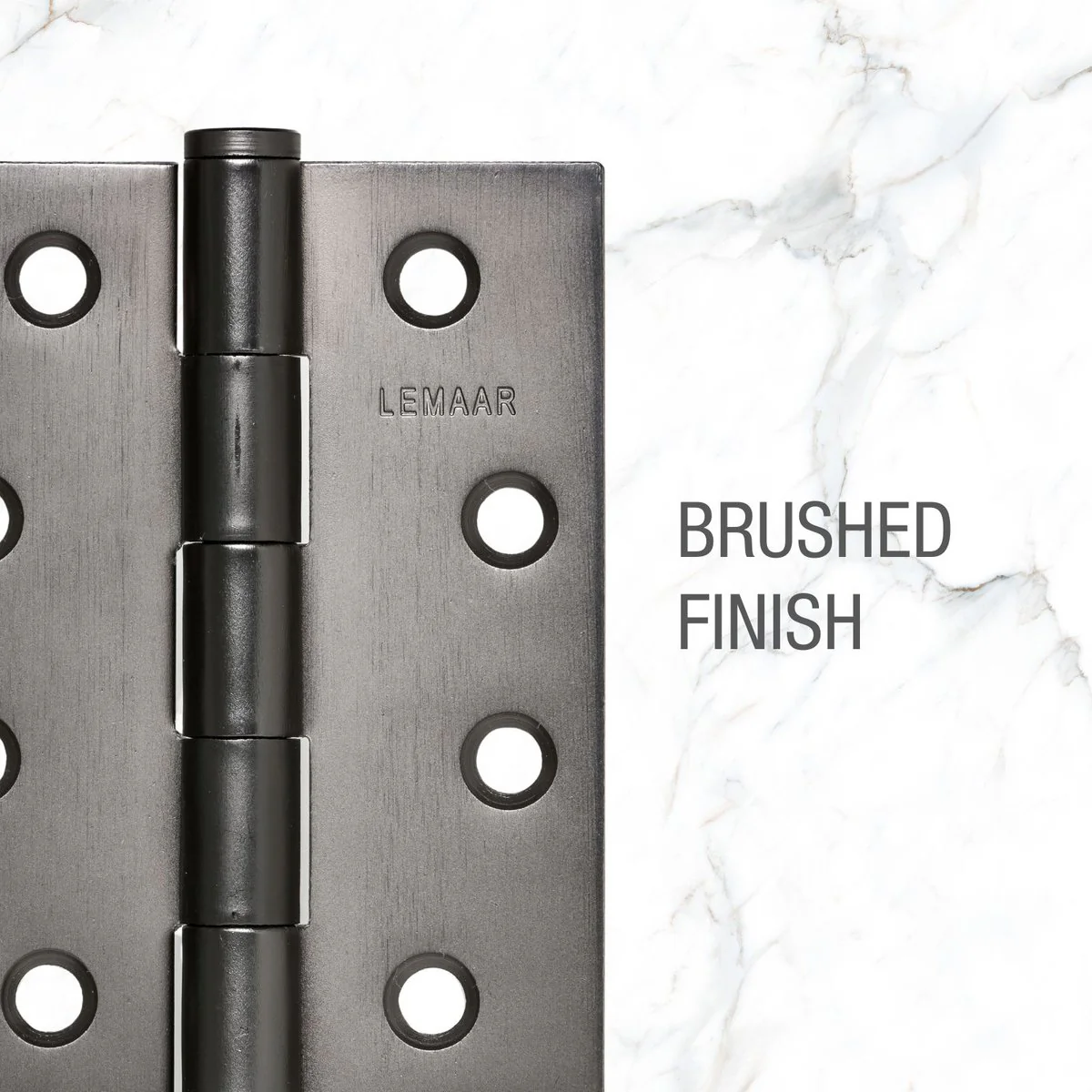 Lemaar Gun Metal Grey Hinge - 100 x 75 x 2.5mm - Fixed Pin - Durable Zinc - Image 2