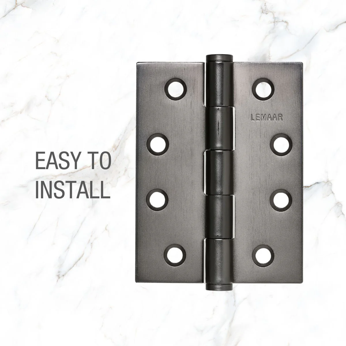 Lemaar Gun Metal Grey Hinge - 100 x 75 x 2.5mm - Fixed Pin - Durable Zinc - Image 3