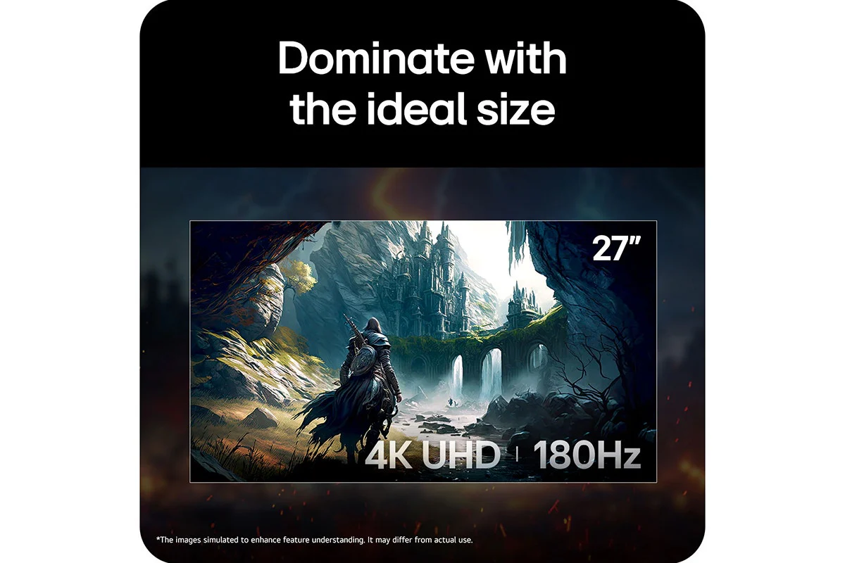 LG 27" UltraGear 4K UHD 180Hz G-Sync Gaming Monitor - 1ms Response Time - Image 4