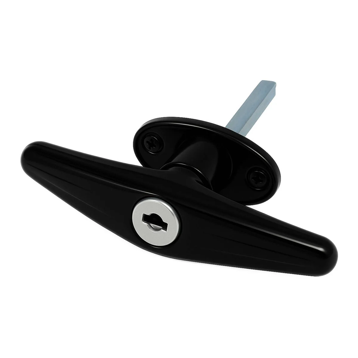 Liftaway Lockable T Handle LA135 - 100mm x 35mm x 118mm - Black Chrome - 2 Keys