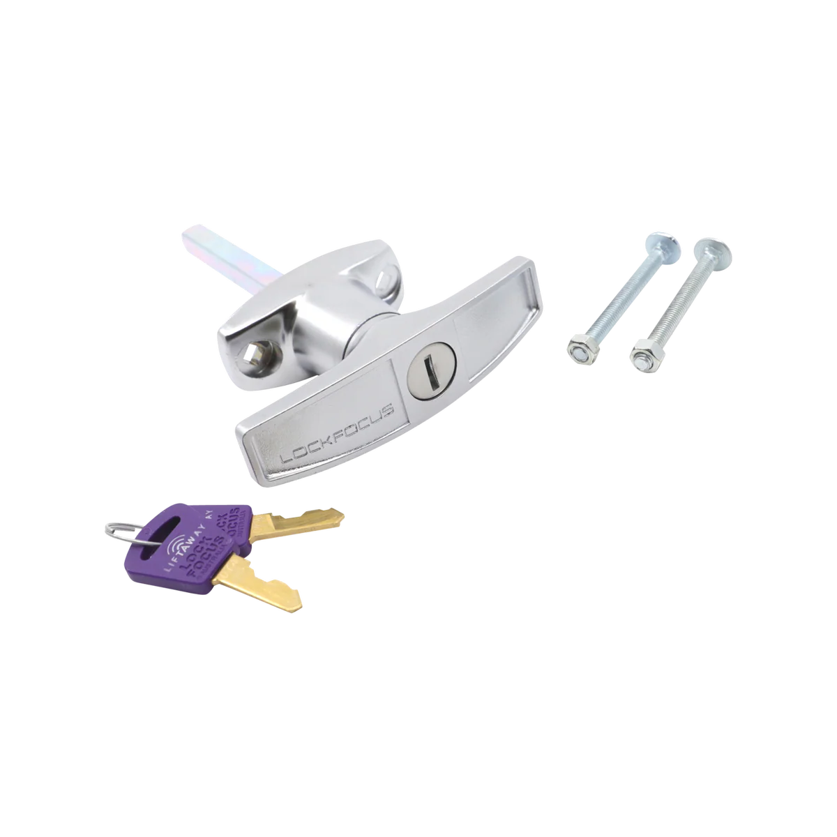 Liftaway T-Handle - Garage Door Lock - 95mm Steel - Easy To Fit