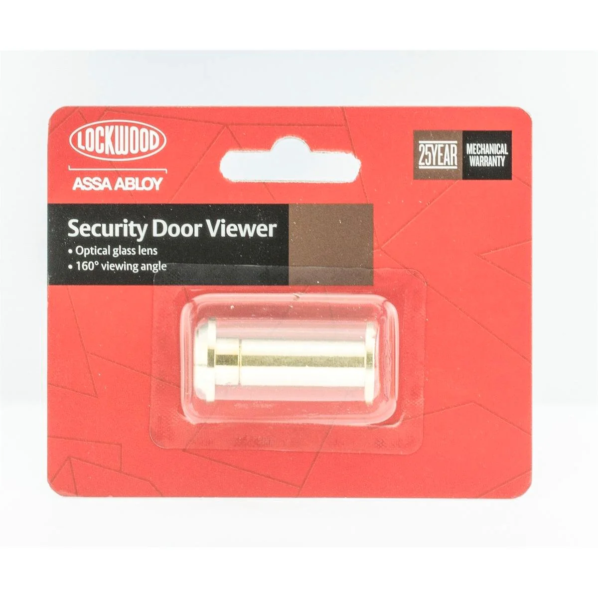 Lockwood Door Viewer 160° Polished Brass 50mm Fire Resistant