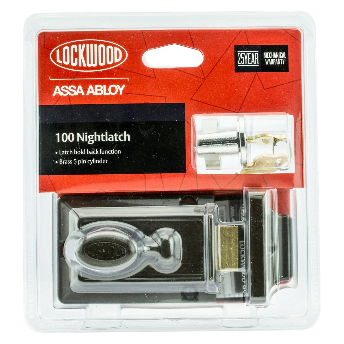 Lockwood Nightlatch - 100mm - High Purity Zinc Alloy - Bump Resistant - Image 2