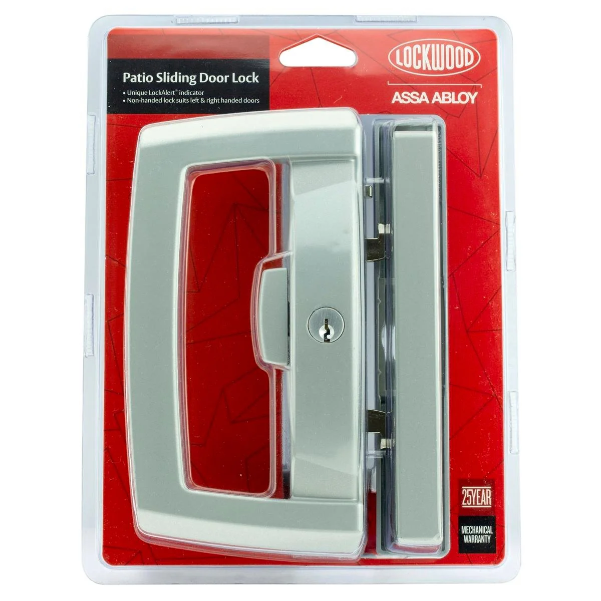 Lockwood Onyx Patio Sliding Door Lock - Silver - 1058mm x 185mm - Security