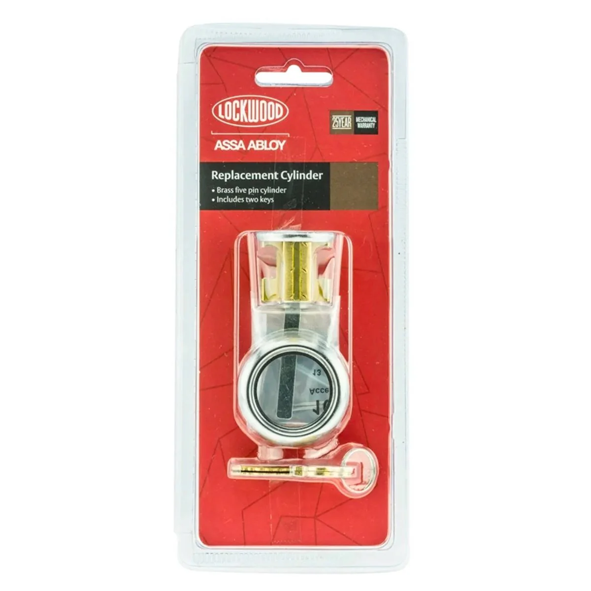 Lockwood Replacement Cylinder - 50mm - Brass - Easy Install - Image 2