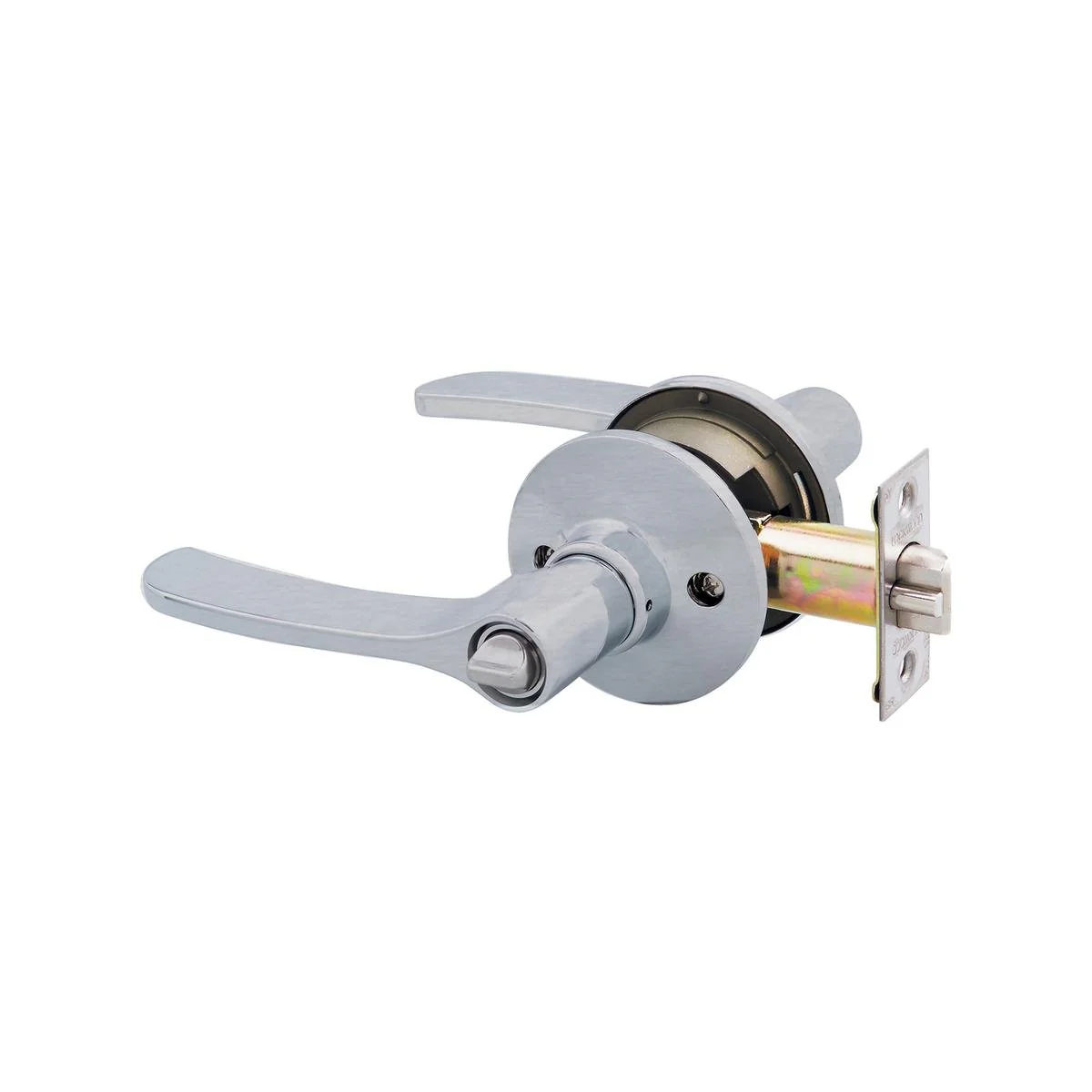 Lockwood Satin Chrome Privacy Lever - 65mm Zinc Alloy - Easy Install