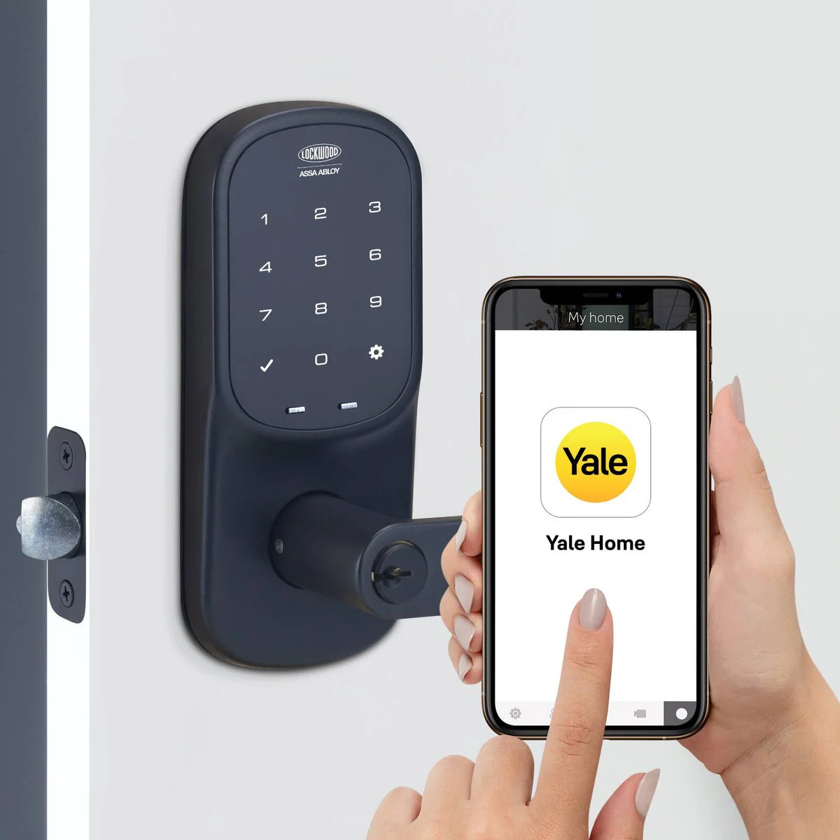 Lockwood SDL Smart Leverset - Keyless Entry - Matt Black - 145mm x 154mm - Image 4