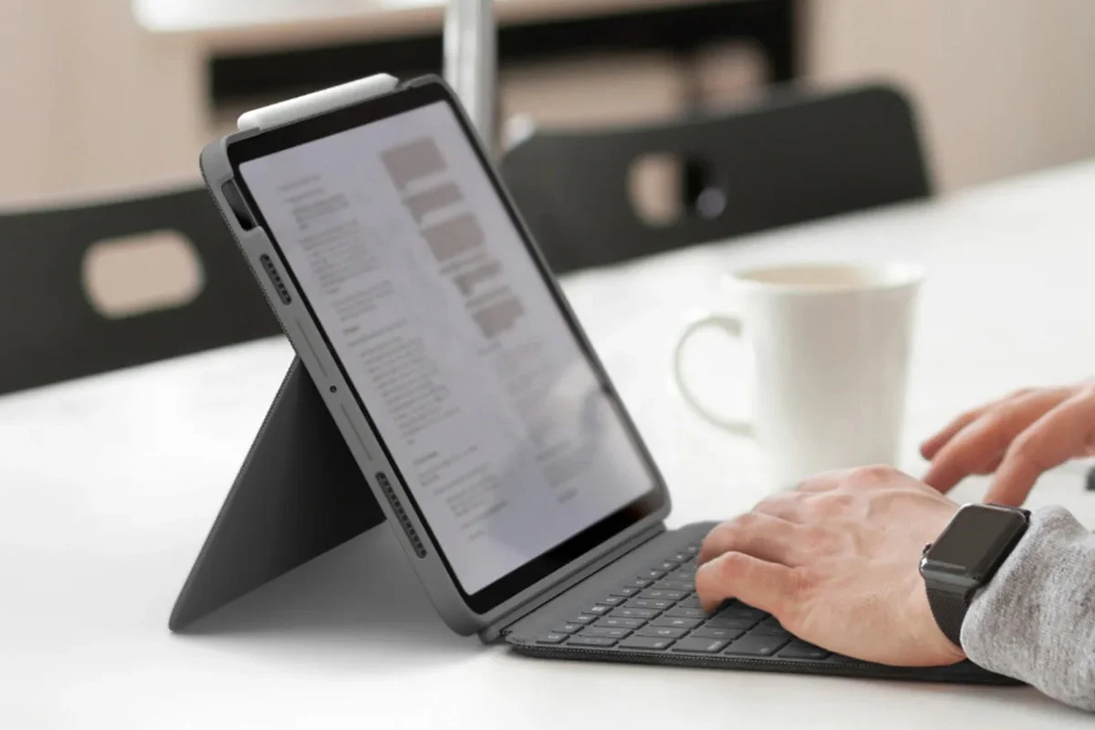 Logitech Combo Touch Keyboard Case for iPad Air 13" - Grey - Image 5