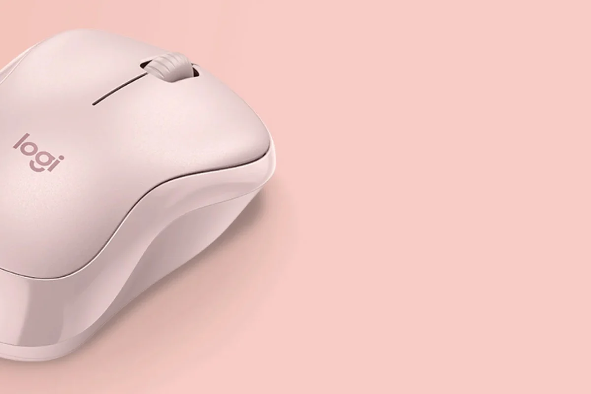 Logitech M240 Silent Wireless Mouse - Rose, Ergonomic & Bluetooth - Image 4