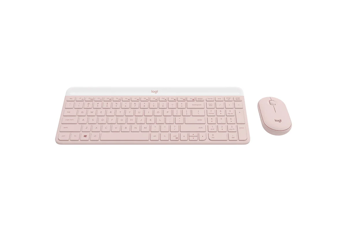 Logitech MK470 Slim Wireless Keyboard & Mouse Combo - Rose - Image 2