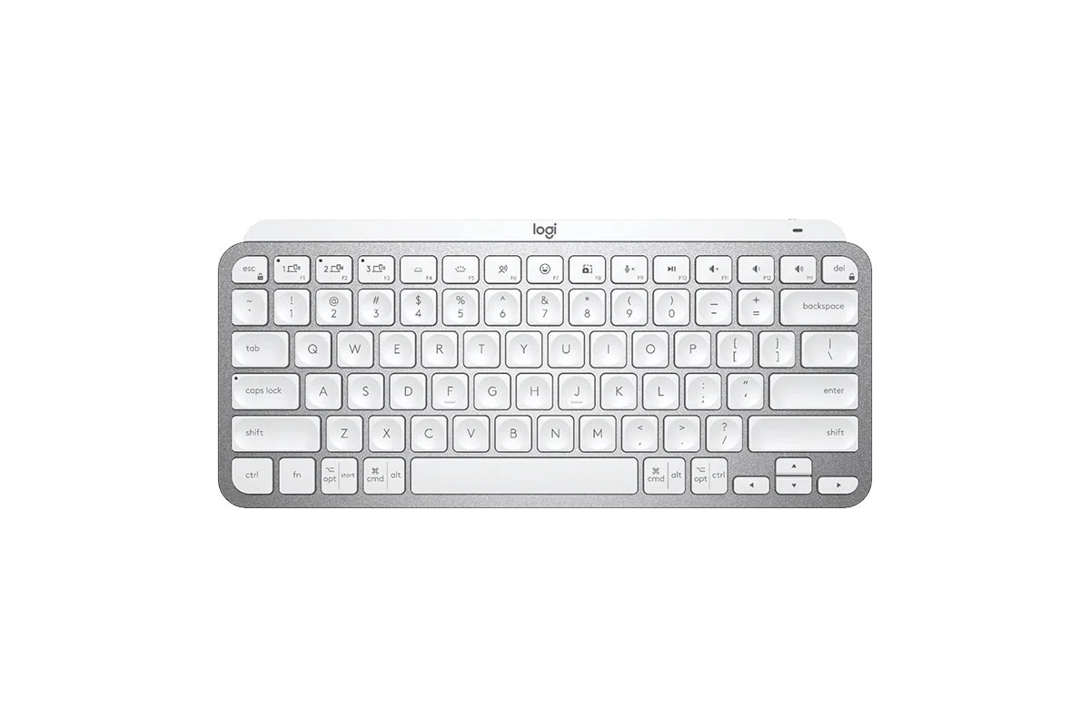 Logitech MX Keys Mini Wireless Keyboard - Compact Pale Grey Design