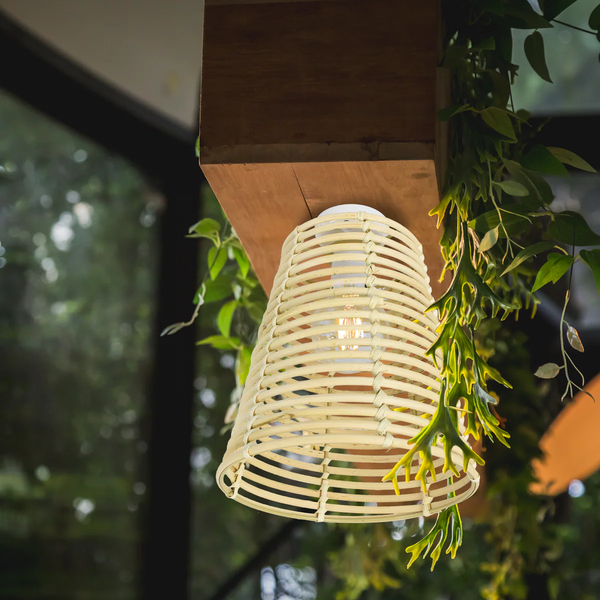 Luce Bella Rattan Woven Batten Fix - 200mm - Rattan - Indoor Use - Image 2