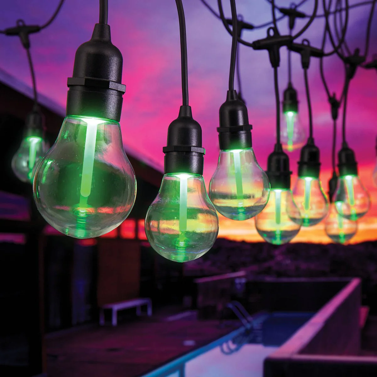 Lytworx Colour Change Connectable Minorca Party Lights 12 Bulbs - 6.6m - 15 Colour Modes - Indoor/Outdoor Use - Image 4
