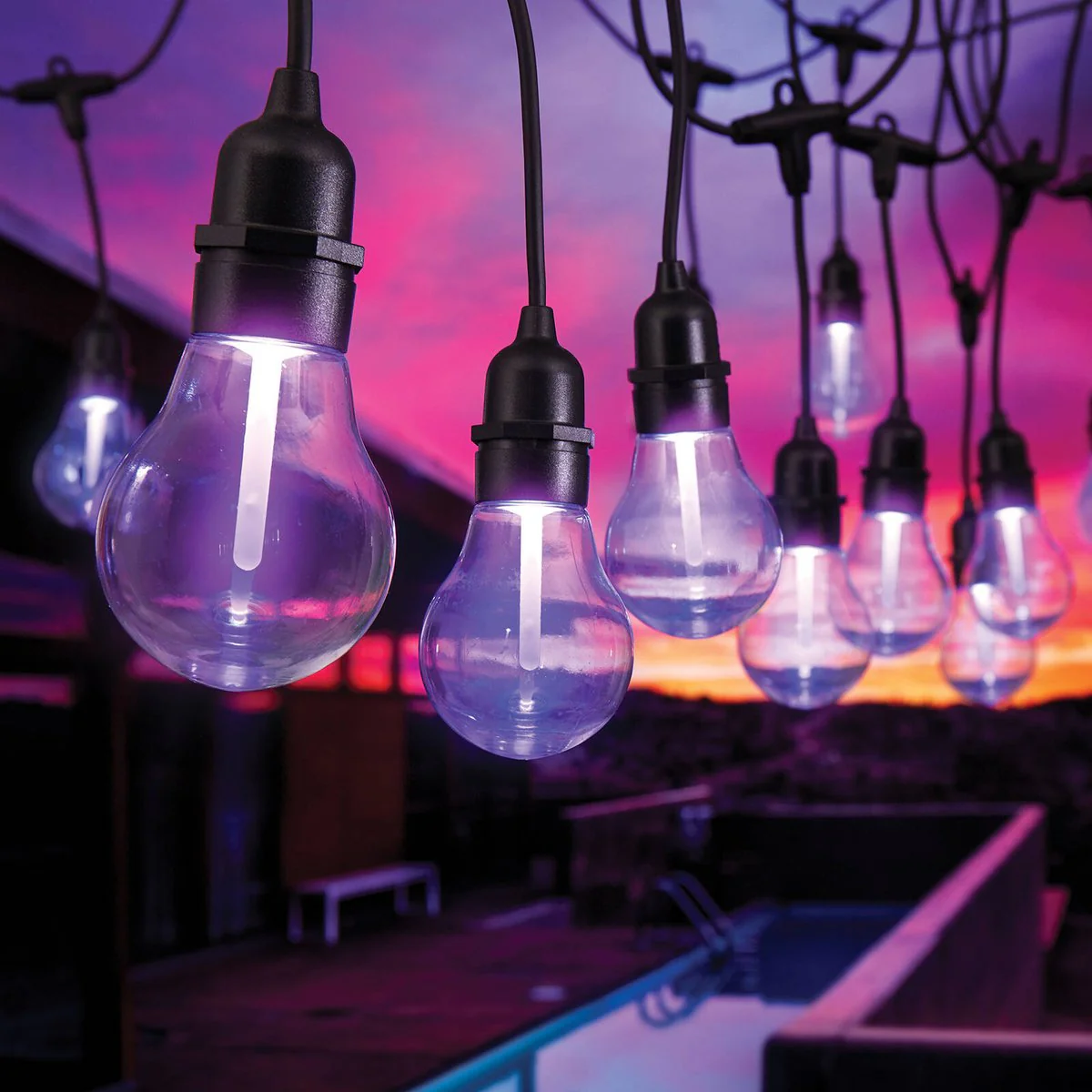 Lytworx Colour Change Connectable Minorca Party Lights 12 Bulbs - 6.6m - 15 Colour Modes - Indoor/Outdoor Use - Image 5