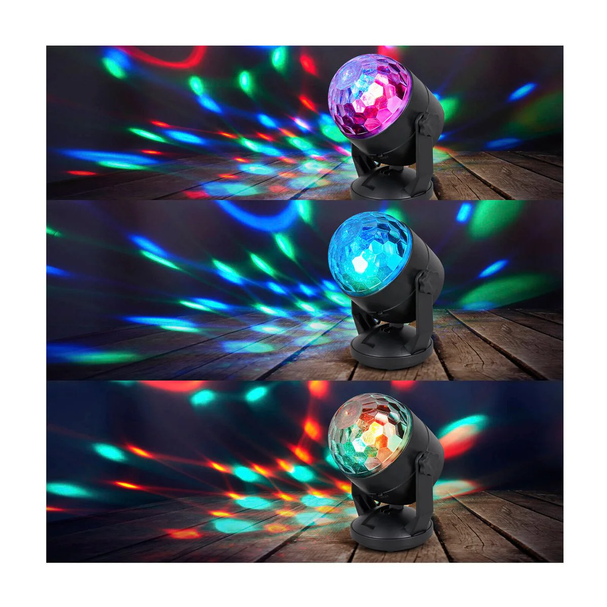 Lytworx Multicolour Party Light Projector - 110mm x 140mm - USB Rechargeable - Music Activated - Image 2