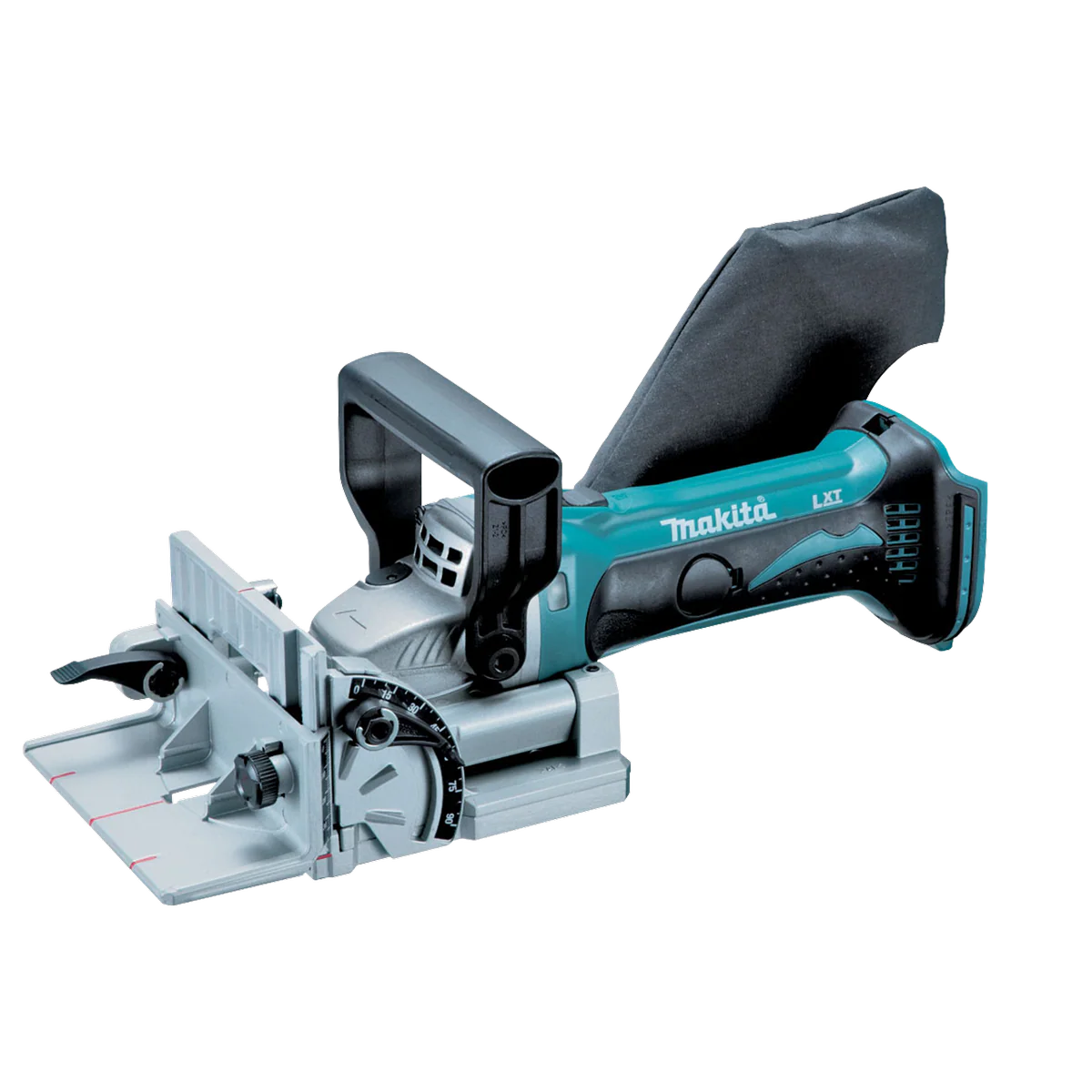 Makita 18V Plate Joiner DPJ180Z - Skin Only - 410mm x 210mm x 175mm - Teal - Adjustable Angle Guide
