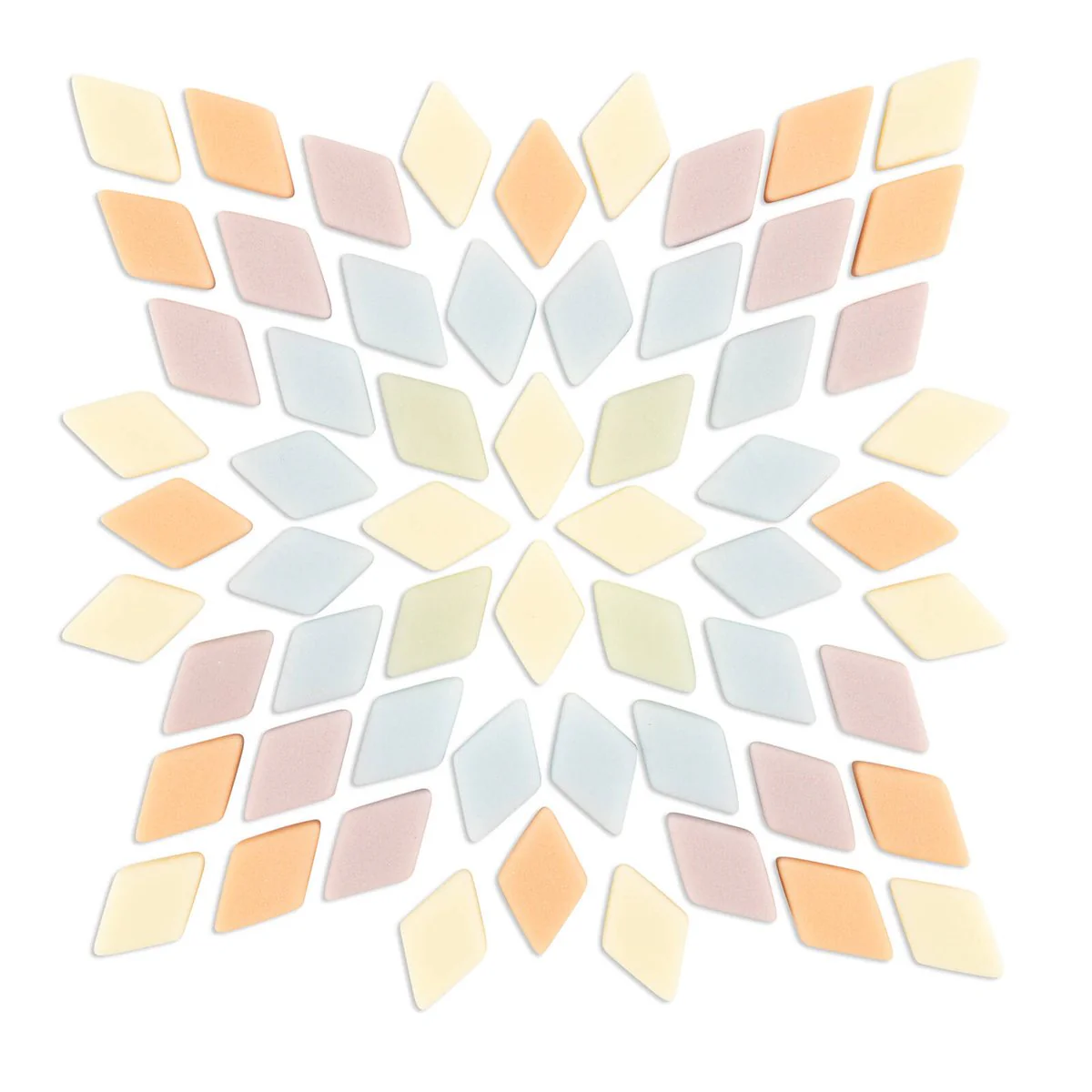 Mandala Art Tutti Frutti Pastel Diamond Mosaic Tiles - 12mm x 20mm - Assorted Colours - Smooth Edges - Image 2