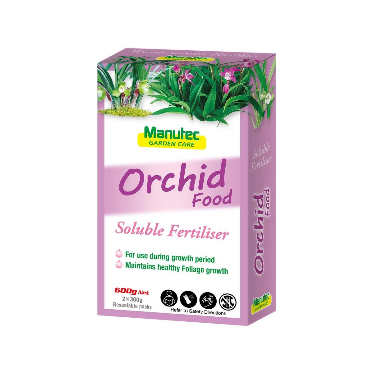 Manutec Orchid Food - 600g - Soluble Crystalline Powder - Growth Fertiliser