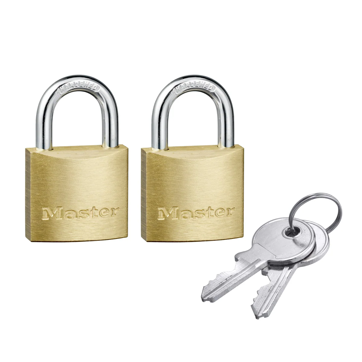 Master Lock 30mm Brass Keyed Padlock 2 Pack - Solid Brass - Cut Resistant