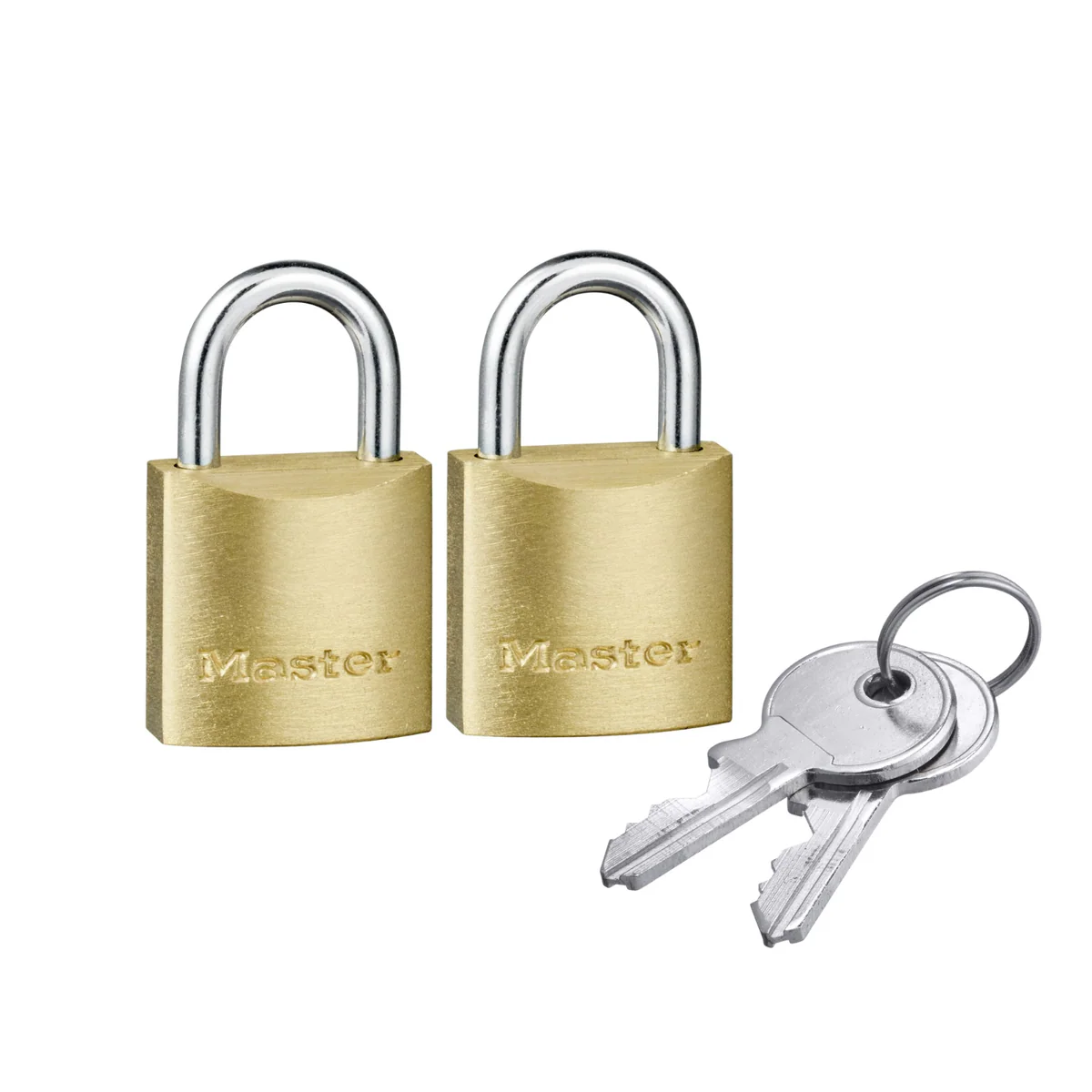 Master Lock 40mm Brass Keyed Padlock 2 Pack - Durable - Rust Resistant