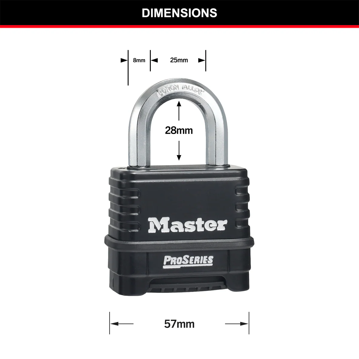 Master Lock Combination Padlock - 57mm - Zinc - Resettable - Image 5