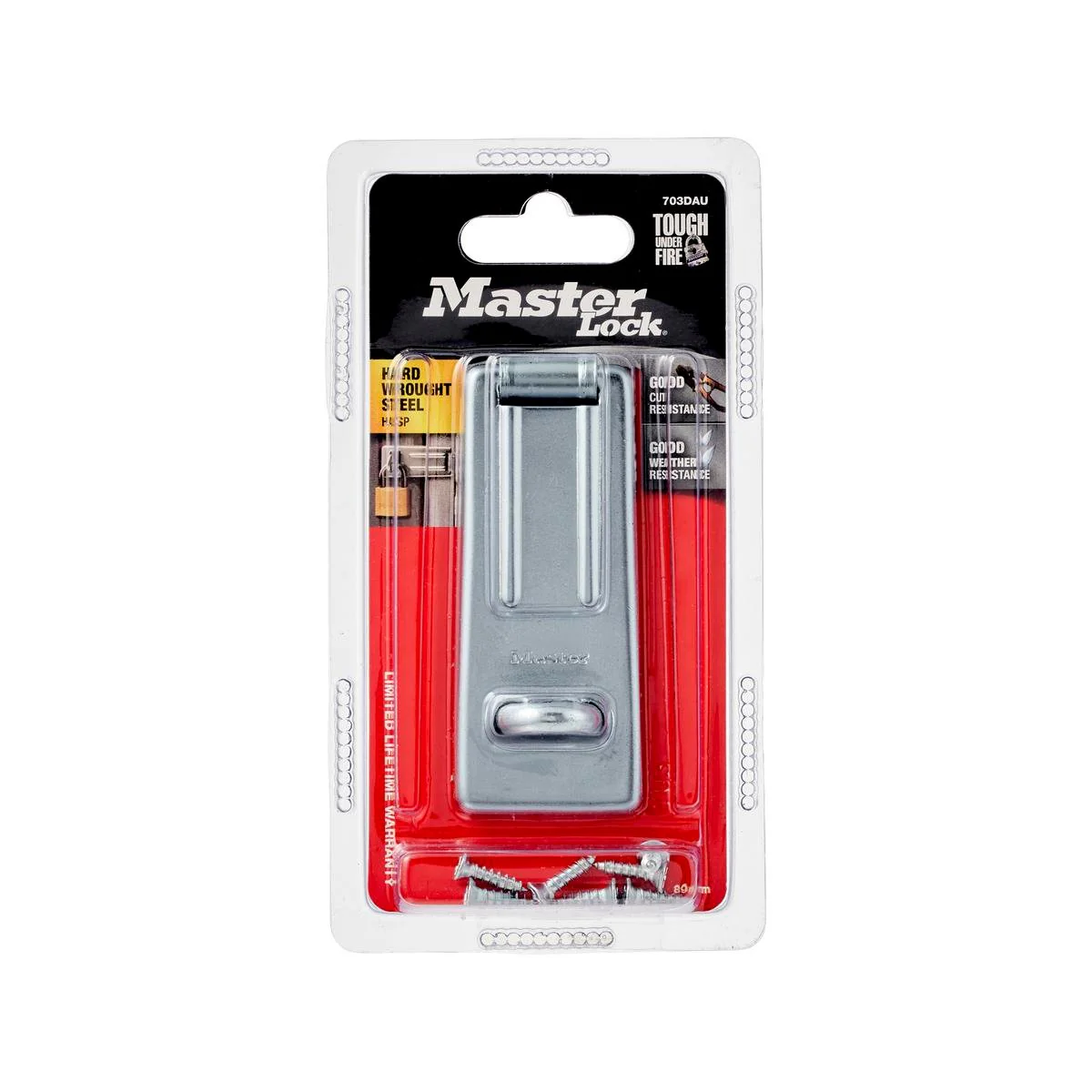 Master Lock Hasp - 89mm - Hard Wrought Steel - Weather Resistant