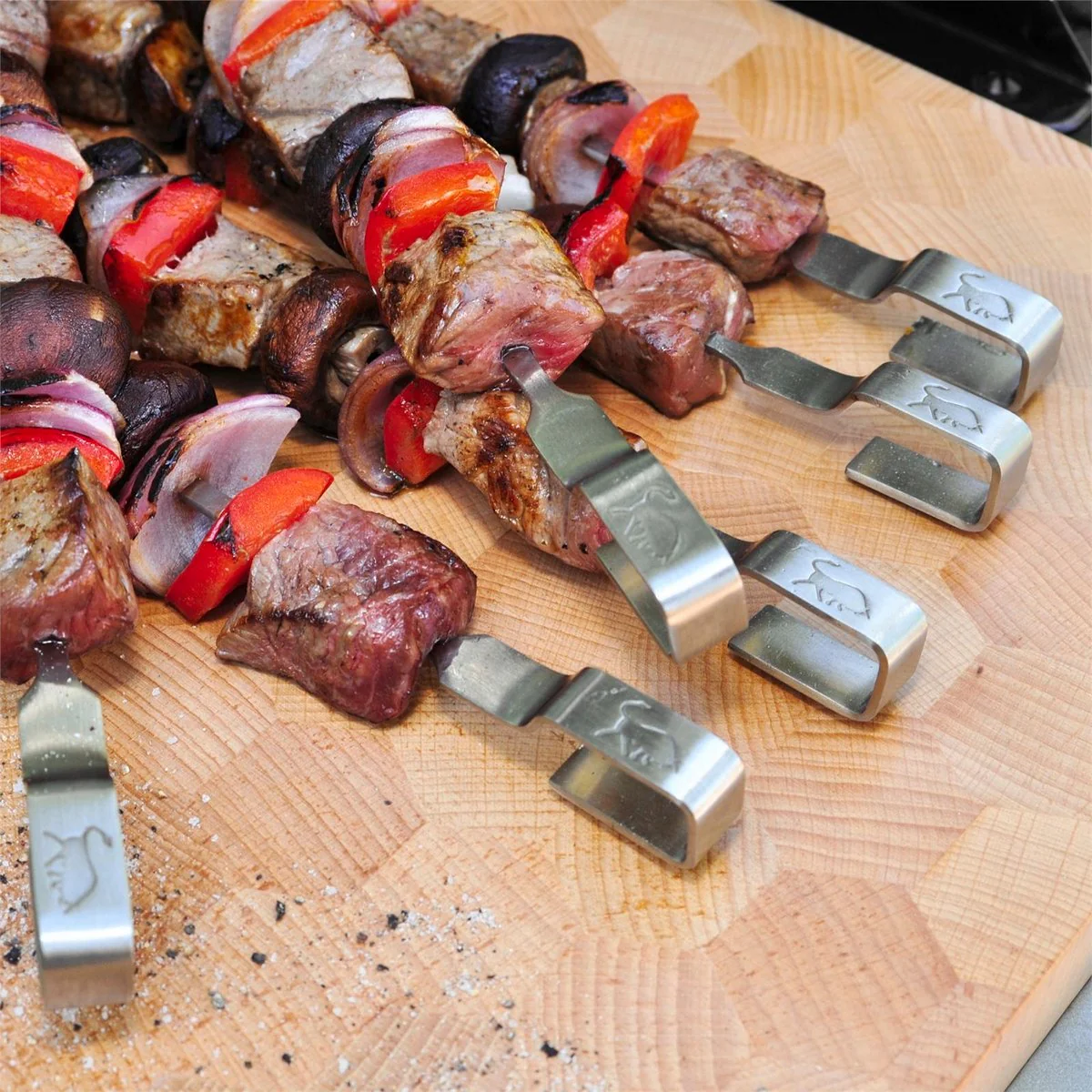 Matador Stainless Steel Skewers - 33cm - 6 Pack - Built-in Handle - Image 2