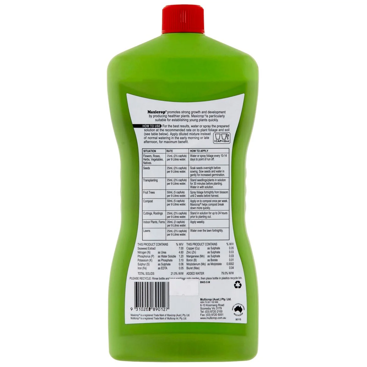 Maxicrop Seaweed Plant Food - 1L - Liquid - All Plants - Image 2