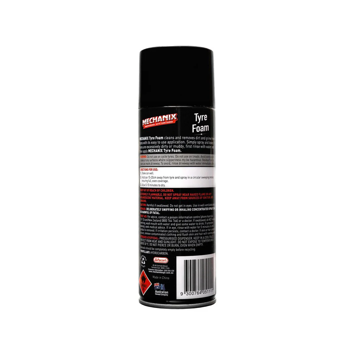 Mechanix Tyre Foam 400g - Aerosol Tyre Cleaning Solution - 65mm x 210mm - Image 2
