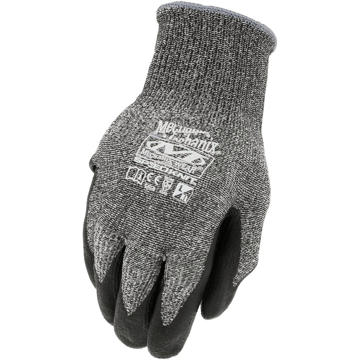 Mechanix Wear Small SpeedKnit CR5 Gloves - Cut Resistant - Nitrile Coated - Black & Grey