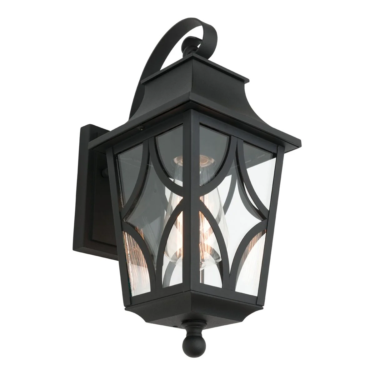 Mercator Maine Exterior Wall Light - Black - 360mm x 150mm x 200mm