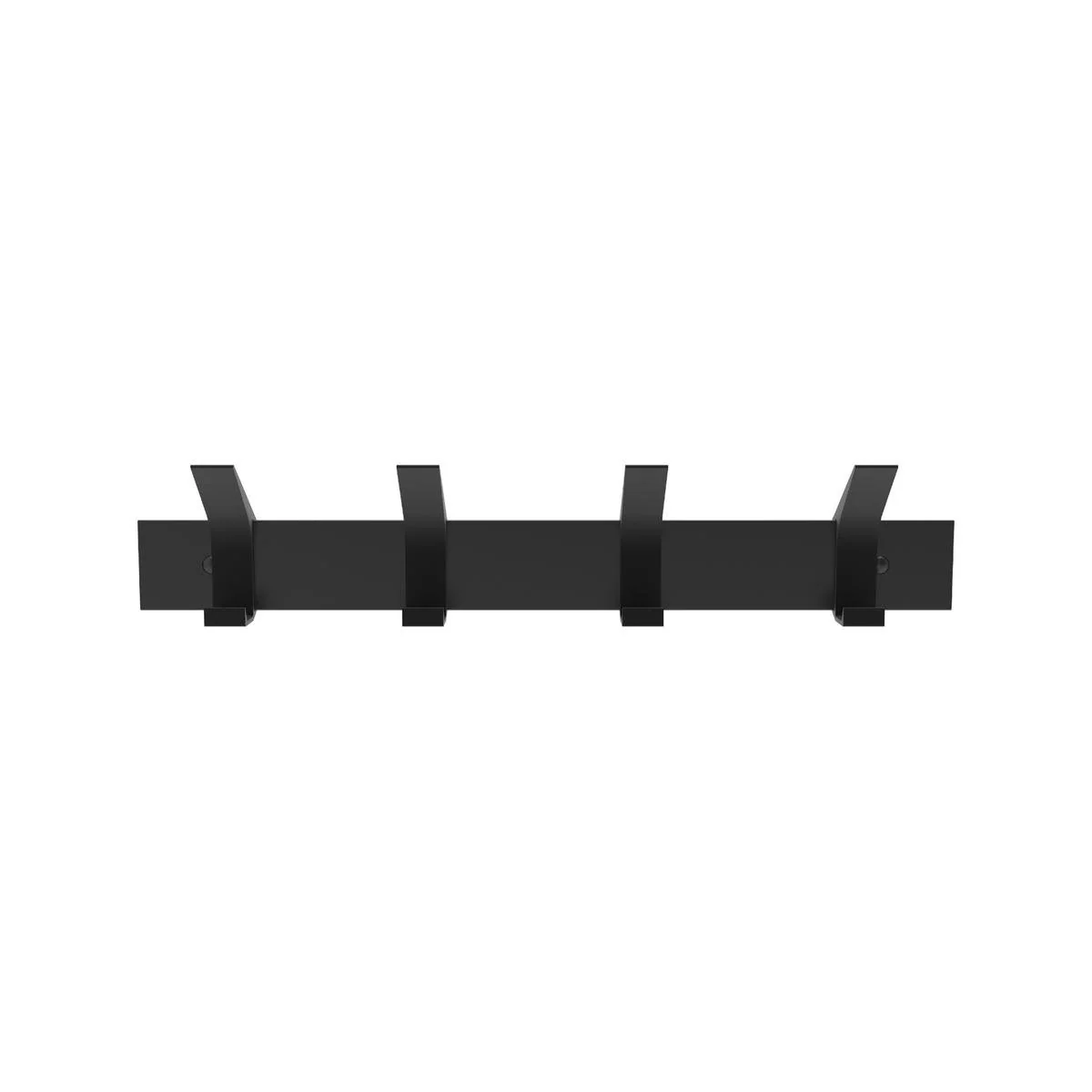 Mode 4 Black Sliding Hooks Hat and Coat Rack - 450mm - Adjustable Storage