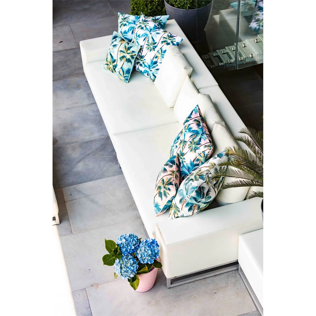 Mojo Cushion Cover - 45cm - L.A. Palm Blue - Image 3