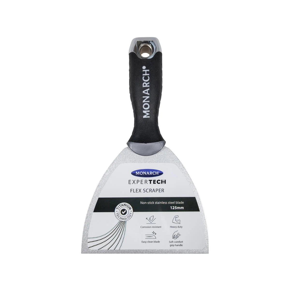 Monarch Expertech Flex Scraper - 125mm - Stainless Steel - Non-Stick