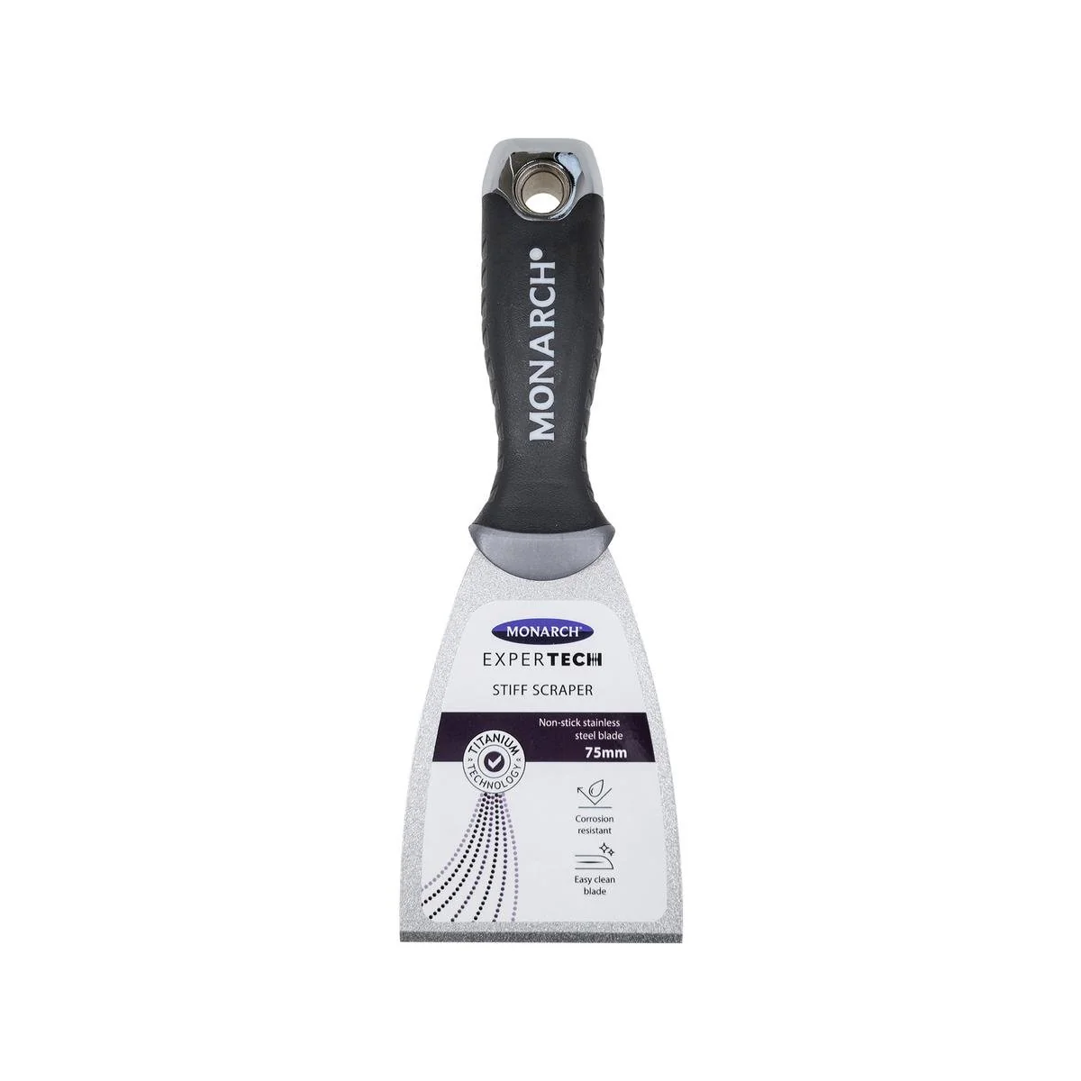 Monarch Expertech Stiff Scraper - 75mm - Stainless Steel - Non-Stick