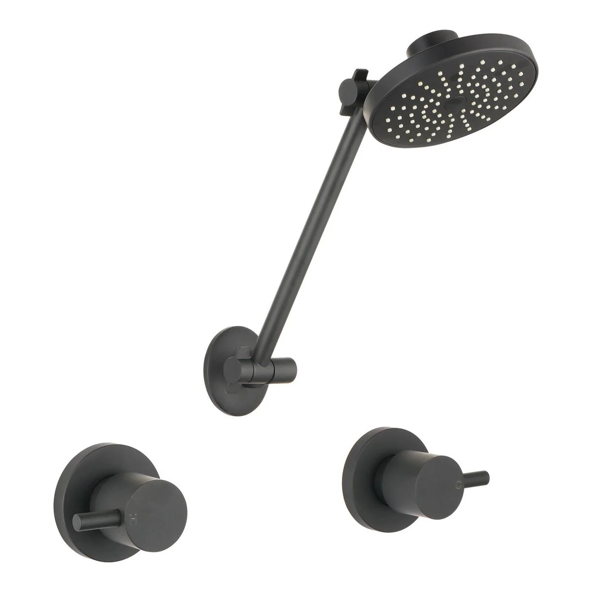 Mondella Black Matte Resonance 1/4 Turn Pin Lever ABS All Directional Shower Set