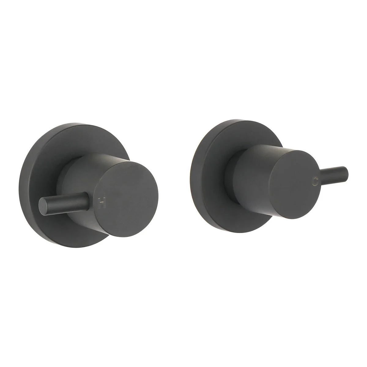 Mondella Black Matte Resonance 1/4 Turn Pin Lever Wall Top Assembly 1245mm - Precise Water Control - Ergonomic Handles
