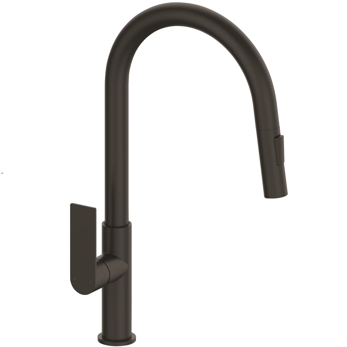 Mondella Black Matte Rococo Pull Down Sink Mixer - 65mm x 650mm x 260mm - Lead-Free Stainless Steel - Pull-Out Sprayer - WELS 5 Star Rating