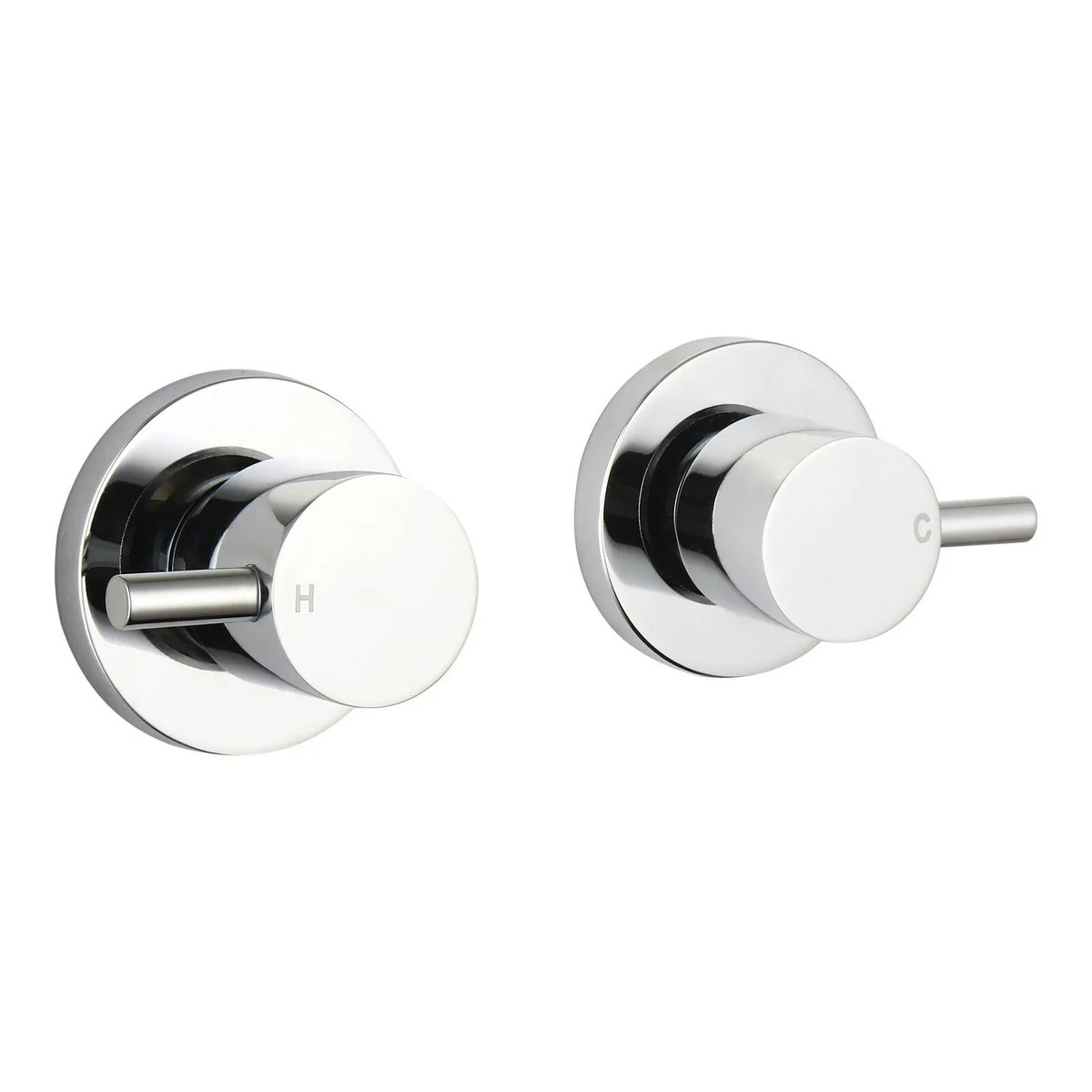 Mondella Chrome Resonance 1/4 Turn Pin Lever Wall Top Assembly - 245mm x 76mm x 1245mm - Precise Water Control