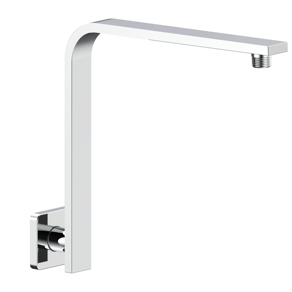 Mondella Chrome Rococo Curved Shower Arm - 158mm x 245mm x 300mm - Lead-Free