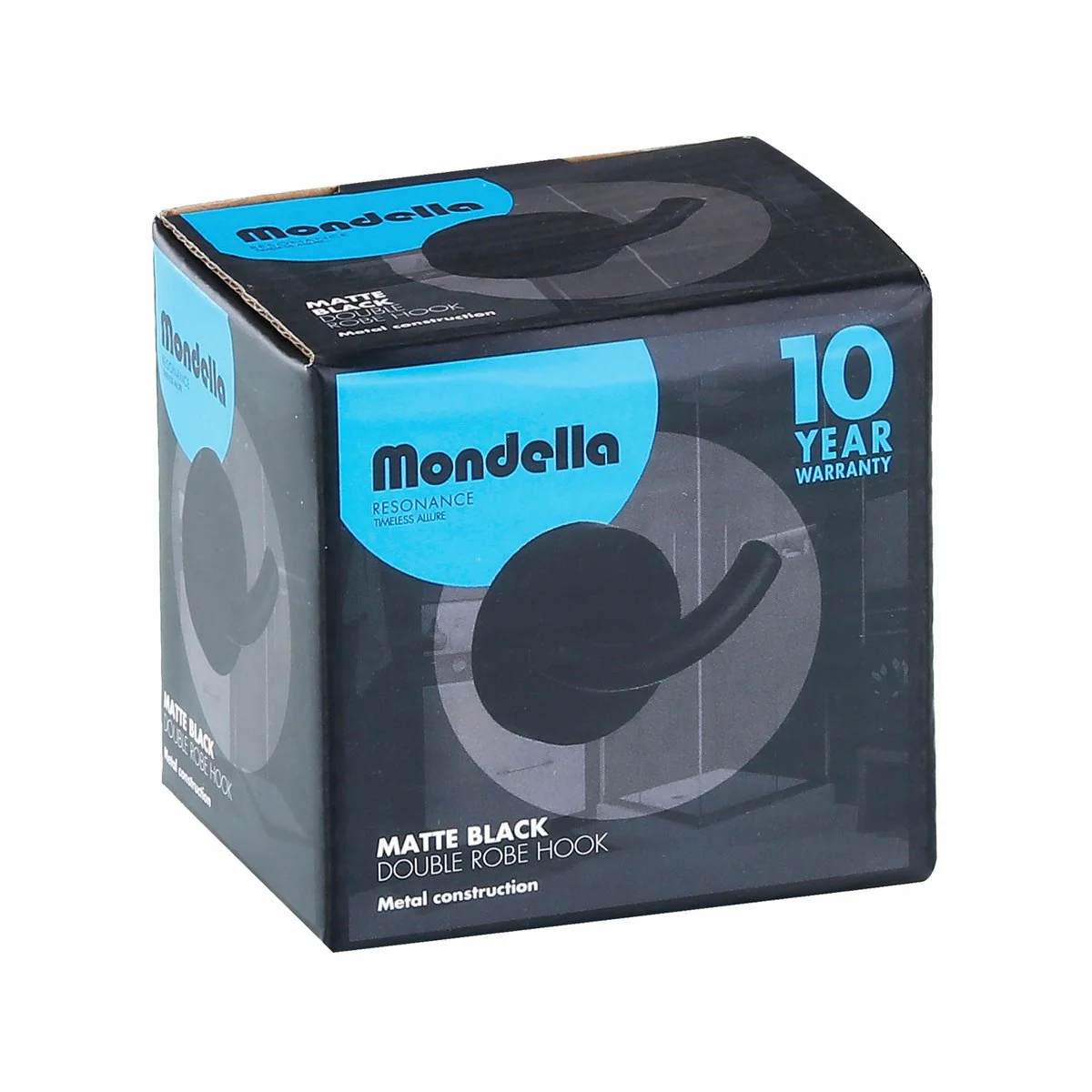Mondella Resonance Double Robe Hook 70mm - Matte Black - Metal - Image 2