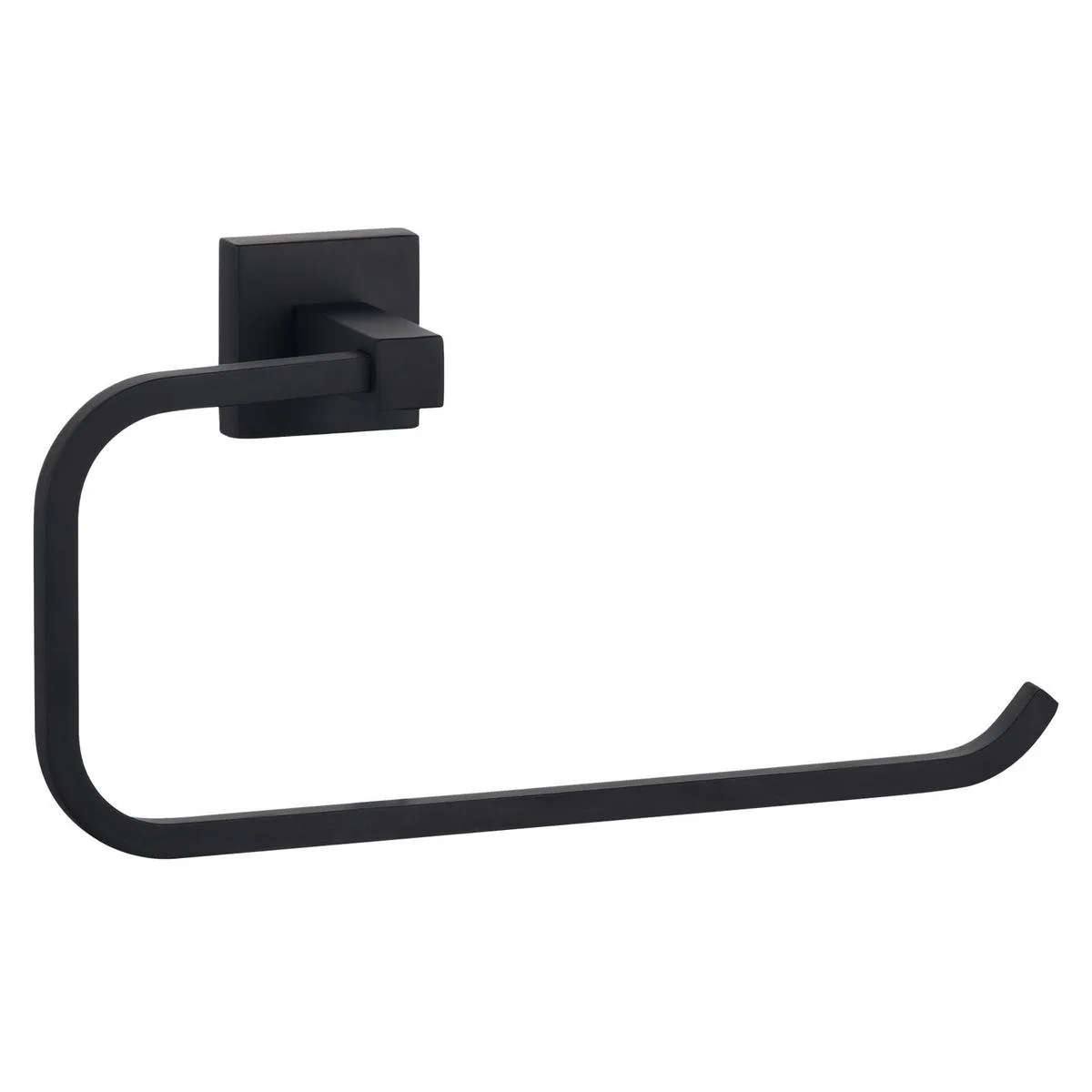 Mondella Matte Black Rococo Towel Ring - 245mm x 120mm x 60mm - Zinc