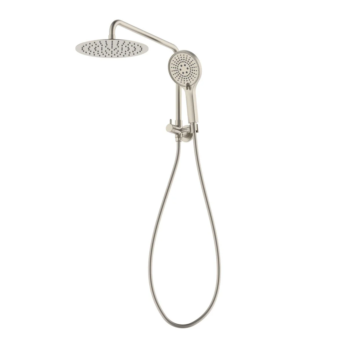 Mondella Resonance 5 Function Hand Shower & 1/2 Twin Shower Set - 420mm - Brushed Nickel - WELS 3 Star 9L/min